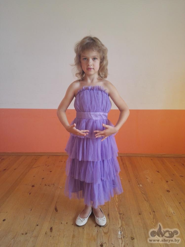 Костюмы для девочек - Платье нарядное фиолетовое