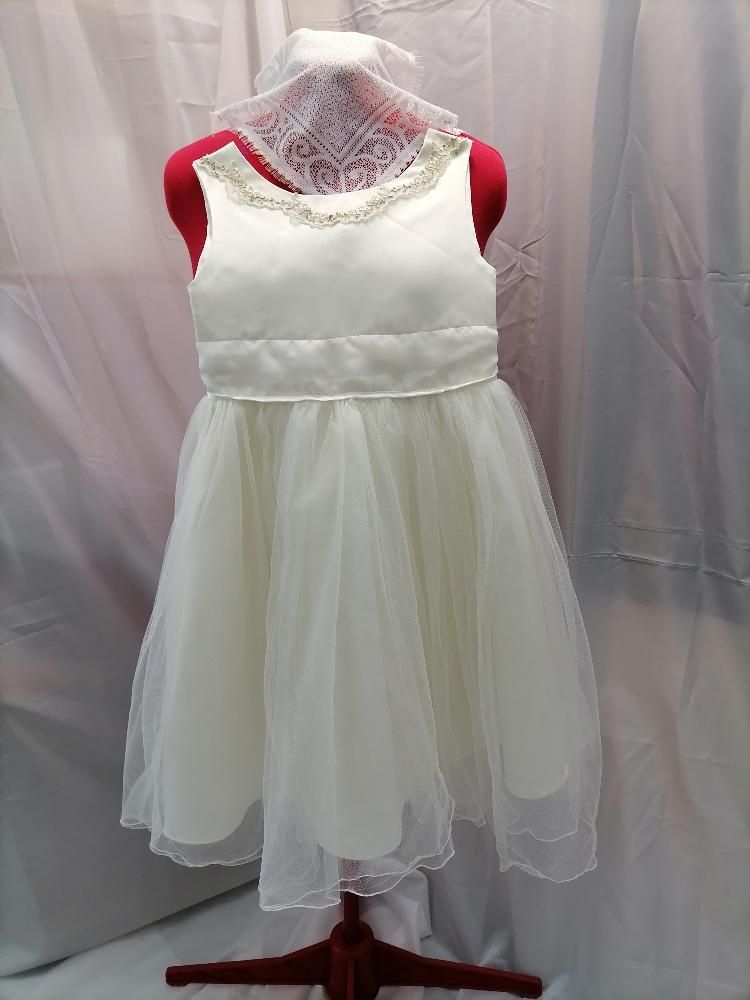 Костюмы для девочек - Нарядное белое бальное платье 2