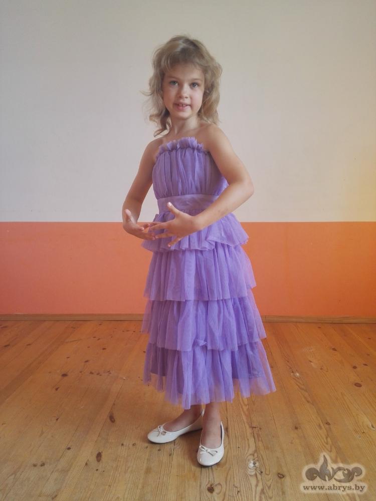 Костюмы для девочек - Платье нарядное фиолетовое