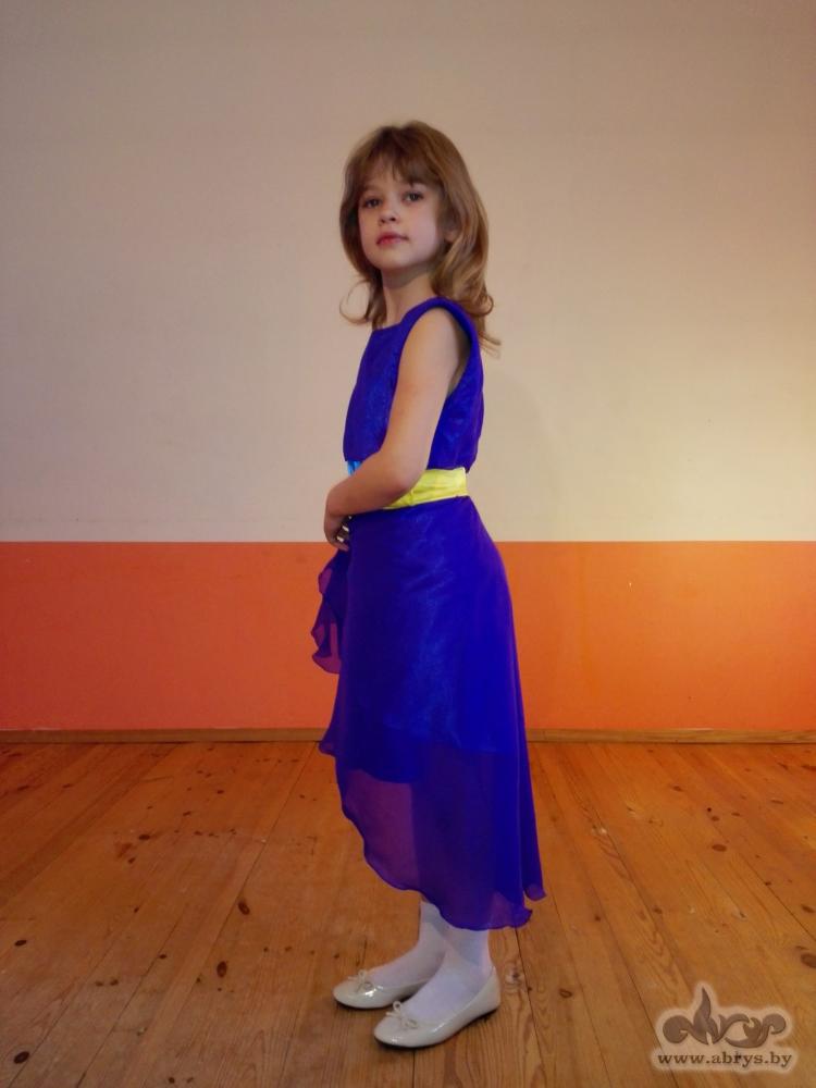 Костюмы для девочек - Нарядное платье фиолетово синее
