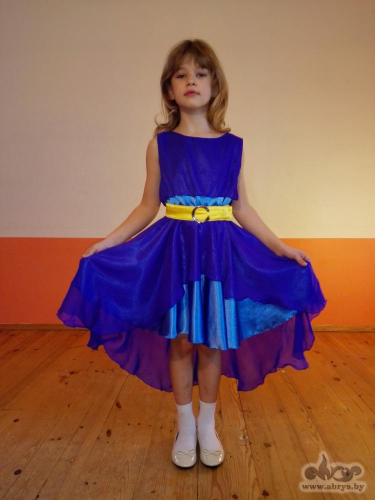 Костюмы для девочек - Нарядное платье фиолетово синее